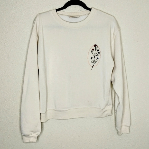 Taylor Swift Loving Him Was Red Crewneck Sweatshirt Cream Floral Size Small - Picture 1 of 6